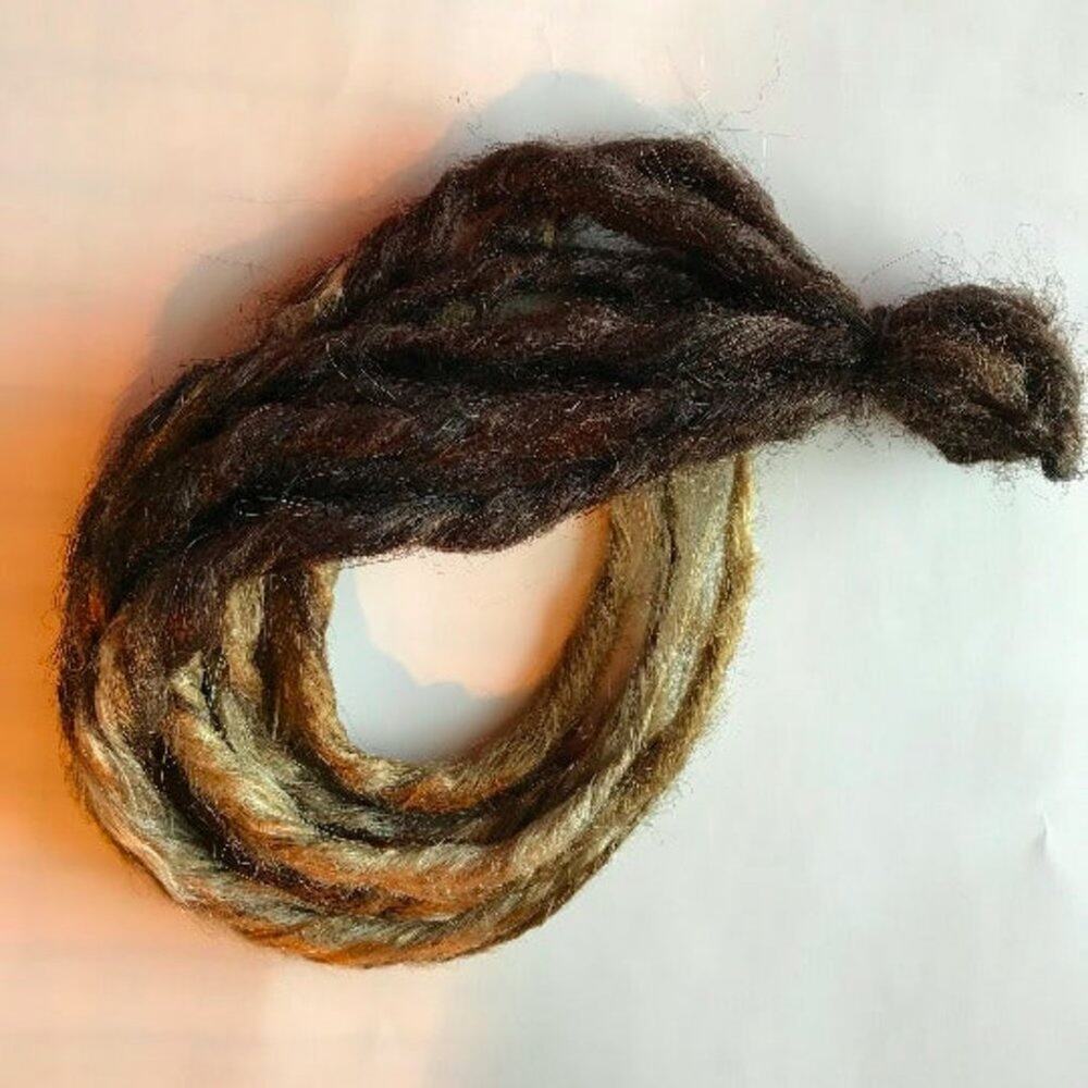 10 Brown Blonde Ombre Knotty Dreads Dreadlock Hair Extensions
